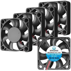 WINSINN 50mm 24V Fan - Dual Ball Bearing 6000 RPM 5010 Cooling Fan Replacement for Industrial Equipment/Servers/Routers, 30cm Cable with XH2.54-2PIN, Brushless 50x10mm (5Pcs) WINSINN 50mm 24V Fan - Dual Ball Bearing 6000 RPM 5010 Cooling Fan Replacement for Industrial Equipment/Servers/Routers, 30cm Cable with XH2.54-2PIN, Brushless 50x10mm (5Pcs)
