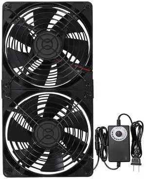 2x140mm 280mm 11.02inch Upgraded Computer PC Vent Cooling Fans with Magnetic Screws Kits and Adjustable Speed for Cabinet Server Mining Rig Chicken Coop 2x140mm 280mm 11.02inch Upgraded Computer PC Vent Cooling Fans with Magnetic Screws Kits and Adjustable Speed for Cabinet Server Mining Rig Chicken Coop