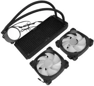 240mm ARGB Liquid CPU Cooler, AIO Liquid Cooler, 2.2 Inch LCD Screen with Temperature Display & PWM Fans, Ideal for LGA1851, 1700, 1200, 115X, AM5 & AM4 (Black) 240mm ARGB Liquid CPU Cooler, AIO Liquid Cooler, 2.2 Inch LCD Screen with Temperature Display & PWM Fans, Ideal for LGA1851, 1700, 1200, 115X, AM5 & AM4 (Black)