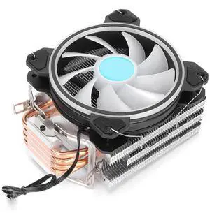 CPU Cooler Heat Sink Processor Cooler 4 Heat Pipes Flat Copper Bottom Press Fin Heatsink PWM RGB Fan Low Noise for LGA1366 1156 1155 775 FM1 AM3+ AM3 AM2+ AM2 CPU Cooler Heat Sink Processor Cooler 4 Heat Pipes Flat Copper Bottom Press Fin Heatsink PWM RGB Fan Low Noise for LGA1366 1156 1155 775 FM1 AM3+ AM3 AM2+ AM2