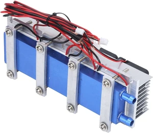 12V 288W Peltier Thermoelectric Cooler, 4-Chip Water Cooling System for 20L Space, Low Noise Semiconductor Refrigerator with Aluminum Heatsink 12V 288W Peltier Thermoelectric Cooler, 4-Chip Water Cooling System for 20L Space, Low Noise Semiconductor Refrigerator with Aluminum Heatsink