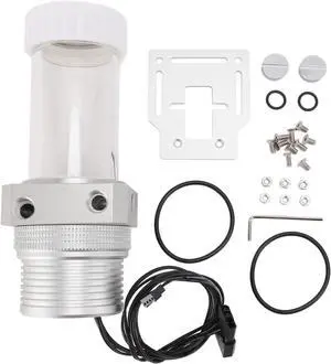 Water Cooled Magnetic Levitation Water Pump Integrated Pub Pmd5 Intelligent Temperature Control Pom 30 Mesh Filter Screen G1/4 Pc for Cooling System Integrated Pump (Silver) Water Cooled Magnetic Levitation Water Pump Integrated Pub Pmd5 Intelligent Temperature Control Pom 30 Mesh Filter Screen G1/4 Pc for Cooling System Integrated Pump (Silver)