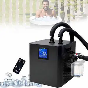 Cold Plunge Chiller for Tubs, Ice Bath Chiller, 1/3Horsepower Powerful Cooling, Filter & Water Pump, Portable Design, for Home Cold Plunge, Gym & Post-Workout Recovery Singlewaterpump Cold Plunge Chiller for Tubs, Ice Bath Chiller, 1/3Horsepower Powerful Cooling, Filter & Water Pump, Portable Design, for Home Cold Plunge, Gym & Post-Workout Recovery Singlewaterpump