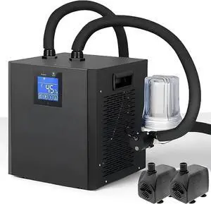Ice Bath Water Chiller,Remote Control Upgraded Ice Bath Chiller with External Filter Water Pump,for Cold Plunge Recovery Ice Bath Tubs Home Use Cooling Chiller DualPump Ice Bath Water Chiller,Remote Control Upgraded Ice Bath Chiller with External Filter Water Pump,for Cold Plunge Recovery Ice Bath Tubs Home Use Cooling Chiller DualPump