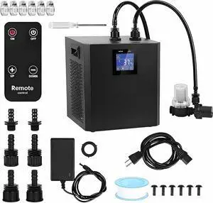 Water Chiller for Ice Bath, 1/3 Horsepower Cold Plunge Chiller with Remote Control, Quiet 30-40dB Operation, Ideal for Home Ice Bath Tubs & Post-Workout Recovery Singlewaterpump Water Chiller for Ice Bath, 1/3 Horsepower Cold Plunge Chiller with Remote Control, Quiet 30-40dB Operation, Ideal for Home Ice Bath Tubs & Post-Workout Recovery Singlewaterpump