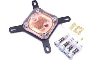 CPU Water Cooling Block Cooler Computer Watercooled Block Compatible with Intel LGA775/1150/1155/1156/1366/2011 Heat Dissipation(Black Transparent) CPU Water Cooling Block Cooler Computer Watercooled Block Compatible with Intel LGA775/1150/1155/1156/1366/2011 Heat Dissipation(Black Transparent)
