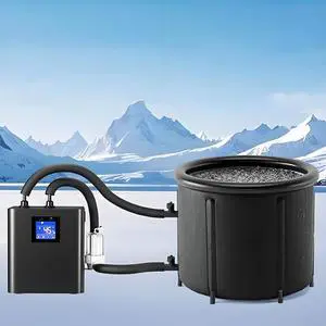 Ice Bath Water Chiller, 1/3HP Powerful & 35dB Quiet Cold Plunge Chiller, Cools to 39°F with Remote Control, Wide Compatible for Most Bathtubs with Inlet/Outlet/No Ports Ice Bath Water Chiller, 1/3HP Powerful & 35dB Quiet Cold Plunge Chiller, Cools to 39°F with Remote Control, Wide Compatible for Most Bathtubs with Inlet/Outlet/No Ports
