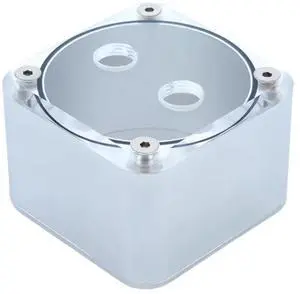 Square Metal Small Water Tank for Computer Water Cooling Compatible with FREEZEMOD FSX LHJ(Silver) Square Metal Small Water Tank for Computer Water Cooling Compatible with FREEZEMOD FSX LHJ(Silver)