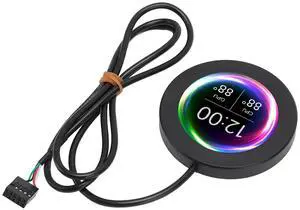 Bewinner 2.1in AIO Display Screen Upgrade Kit, LCD Screen CPU Temp Monitor, for CPU Liquid Cooler, Computer Accessories PC Parts (Black) Bewinner 2.1in AIO Display Screen Upgrade Kit, LCD Screen CPU Temp Monitor, for CPU Liquid Cooler, Computer Accessories PC Parts (Black)
