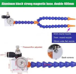 8mm Hose Fitting Adjustable Magnetic Plastic Bending, Round Nozzle Cooling Aluminum Block Strong Magnetic Base, Double 400mm 4mm Round Nozzle 8mm Hose Fitting Adjustable Magnetic Plastic Bending, Round Nozzle Cooling Aluminum Block Strong Magnetic Base, Double 400mm 4mm Round Nozzle