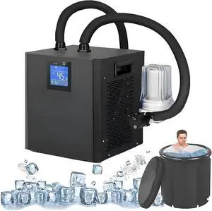 Ice Bath Water Chiller, 1/3 HP Cold Plunge Chiller with External Filter, Filter pad, and Pump, for Home and Professional Use Singlepump Ice Bath Water Chiller, 1/3 HP Cold Plunge Chiller with External Filter, Filter pad, and Pump, for Home and Professional Use Singlepump