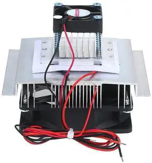 DC12V 12A 60W Cooler Water-Cooled Aluminum Radiator + Fan TEC1-12706 Semiconductor Air Conditioner Cooling Lucky DC12V 12A 60W Cooler Water-Cooled Aluminum Radiator + Fan TEC1-12706 Semiconductor Air Conditioner Cooling Lucky