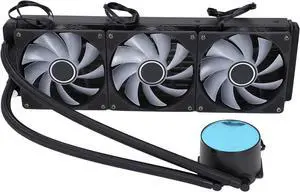 ARGB CPU Liquid Cooler AIO CPU Water Cooler 360mm Radiator with Dual 120mm PWM Fan, 3-pin PWM Addressable RGB Liquid Cooling System for LGA 1700 1200 115X, for AM5, AM4, AM3+ ARGB CPU Liquid Cooler AIO CPU Water Cooler 360mm Radiator with Dual 120mm PWM Fan, 3-pin PWM Addressable RGB Liquid Cooling System for LGA 1700 1200 115X, for AM5, AM4, AM3+