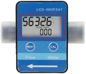 Fabater Smart Liquid Meter, 2 Pcs Sealing Ring Design LCD Display Meter L GAL PTS M Units for Water Gasoline Fabater Smart Liquid Meter, 2 Pcs Sealing Ring Design LCD Display Meter L GAL PTS M Units for Water Gasoline