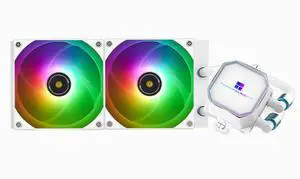 Thermalrlght Frozen Prism 240 White ARGB AIO Water Cooler,Liquid CPU Cooler, 2×120mm PWM Fans Water Cooling System,1850RPM High Speed,Compatible with AMD/AM4/AM5 & Intel LGA115X/1200/1366/20XX/1700 Thermalrlght Frozen Prism 240 White ARGB AIO Water Cooler,Liquid CPU Cooler, 2×120mm PWM Fans Water Cooling System,1850RPM High Speed,Compatible with AMD/AM4/AM5 & Intel LGA115X/1200/1366/20XX/1700