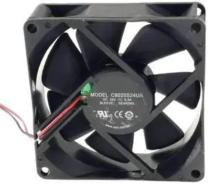 1pc Server Inverter Blower Cooling Cooler C8025S24UA 24V 0.3A Inverter Fan 8cm 8025 80x80x25mm 80mm 1pc Server Inverter Blower Cooling Cooler C8025S24UA 24V 0.3A Inverter Fan 8cm 8025 80x80x25mm 80mm