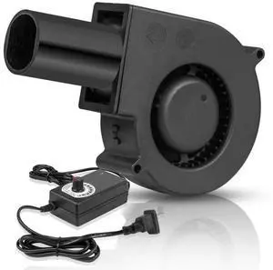 BBQ Fan Electric Charcoal Starter Air Turbine Blower Double Ball Suitable for DC 12V 3800RPM AC110-240V Adjustable Speed BBQ Fan Electric Charcoal Starter Air Turbine Blower Double Ball Suitable for DC 12V 3800RPM AC110-240V Adjustable Speed