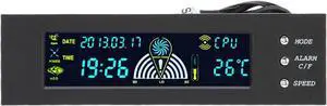 Computer Fan Speed Controller with Temperature Control, LCD Front Panel 5.25in, Black, STW5023, High Performance Computer Fan Speed Controller with Temperature Control, LCD Front Panel 5.25in, Black, STW5023, High Performance