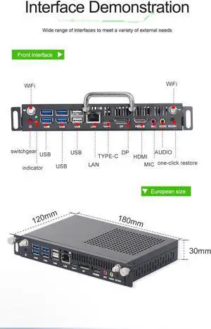 INYUDA Host OPS M11U-OPS I5 Eleventh Generation 8G Memory Stick 256G Solid State Drive Industrial Desktop OPS mini Computer 4K Without Adapter, Size is 120mm*180mm*30mm WIN11 System INYUDA Host OPS M11U-OPS I5 Eleventh Generation 8G Memory Stick 256G Solid State Drive Industrial Desktop OPS mini Computer 4K Without Adapter, Size is 120mm*180mm*30mm WIN11 System