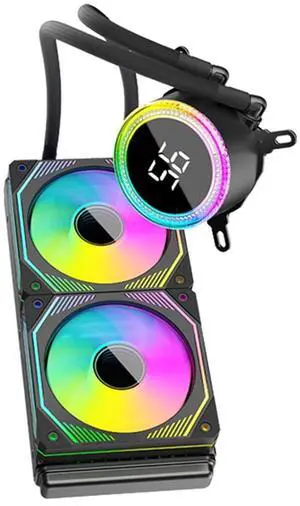 ARGB CPU Water Coolers Radiator PWM Adjustable Temperature Fan Liquid Cooling Fan for Desktop Coolers ARGB CPU Water Coolers Radiator PWM Adjustable Temperature Fan Liquid Cooling Fan for Desktop Coolers