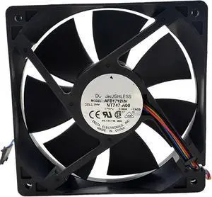 1pc for AFB1212VH 12V 0.6A 7.2W 3100RPM 12cm 12025 120x120x25mm Double Ball Bearing Cooling Fan 1pc for AFB1212VH 12V 0.6A 7.2W 3100RPM 12cm 12025 120x120x25mm Double Ball Bearing Cooling Fan