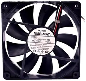 for NMB-MAT 4710KL-05W-B39 24V 0.20A 3.6W 2200RPM 12cm 12025 120x120x25mm Inverter Double Ball Bearing Cooling Fan for NMB-MAT 4710KL-05W-B39 24V 0.20A 3.6W 2200RPM 12cm 12025 120x120x25mm Inverter Double Ball Bearing Cooling Fan
