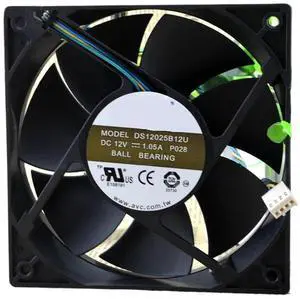 for DS12025B12U 12V 1.05A 3400RPM 12cm 12025 120x120x25mm Double Ball Bearing Cooling Fan for DS12025B12U 12V 1.05A 3400RPM 12cm 12025 120x120x25mm Double Ball Bearing Cooling Fan