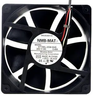 1pc for NMB-MAT 4715KL-05W-B49 24V 0.46A 11.04W 3200RPM 12cm 12038 120x120x38mm Axial Flow Cooling Fan 1pc for NMB-MAT 4715KL-05W-B49 24V 0.46A 11.04W 3200RPM 12cm 12038 120x120x38mm Axial Flow Cooling Fan