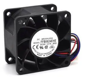 1pc FFB0624EHE 24V 0.57A 6CM 60mm 6038 Third-line Speed Ball Bearing Cooling Fan for 60 * 60 * 38mm 1pc FFB0624EHE 24V 0.57A 6CM 60mm 6038 Third-line Speed Ball Bearing Cooling Fan for 60 * 60 * 38mm