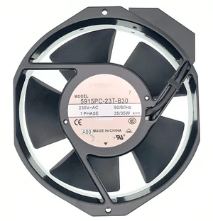 New Aluminum Frame Cooling fan for NMB 5915PC-23T-B30 A00,56 DBA,190 MA, Ball Bearing, 230~AC 50/60Hz 35W, Fan Frame Size: 172x150x38mm,2-pin. New Aluminum Frame Cooling fan for NMB 5915PC-23T-B30 A00,56 DBA,190 MA, Ball Bearing, 230~AC 50/60Hz 35W, Fan Frame Size: 172x150x38mm,2-pin.