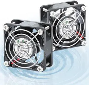 2 Packs IP67 60mm x 25mm 12v 2pin Small Cooling Fan Dual Ball Bearing Brushless High Speed for RV Refrigerator, Tarrarium, Computer case, Solar Battery Box 2 Packs IP67 60mm x 25mm 12v 2pin Small Cooling Fan Dual Ball Bearing Brushless High Speed for RV Refrigerator, Tarrarium, Computer case, Solar Battery Box