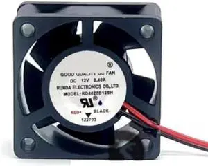 for RUNDA RD4020B12SH DC 12V 0.40A 40x40x20mm 2-Wire Server Cooling Fan for RUNDA RD4020B12SH DC 12V 0.40A 40x40x20mm 2-Wire Server Cooling Fan