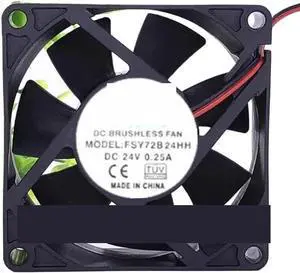 for FONSONING FSY72B24HH DC 24V 0.25A 70x70x25mm 2-Wire Server Cooling Fan for FONSONING FSY72B24HH DC 24V 0.25A 70x70x25mm 2-Wire Server Cooling Fan
