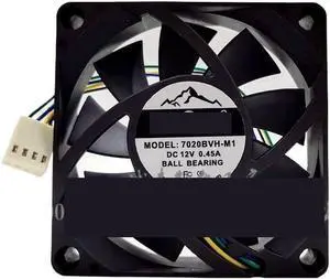 for COOLSERVER 7020BVH-M1 DC 12V 0.45A 70x70x20mm 4-Wire Server Cooling Fan for COOLSERVER 7020BVH-M1 DC 12V 0.45A 70x70x20mm 4-Wire Server Cooling Fan