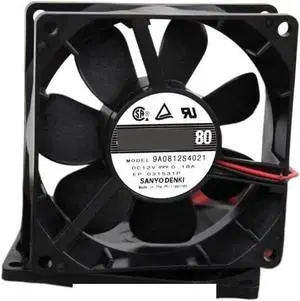 for SANYO for Denki 9A0812S4021 DC 12V 0.18A 80x80x25mm 2-Wire Server Cooling Fan for SANYO for Denki 9A0812S4021 DC 12V 0.18A 80x80x25mm 2-Wire Server Cooling Fan