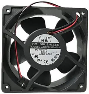 AD1212MB-F51 Cooling Fan 12CM for 12V 0.35A 12038 120MM 120X120X38MM 2-Wire Fan AD1212MB-F51 Cooling Fan 12CM for 12V 0.35A 12038 120MM 120X120X38MM 2-Wire Fan