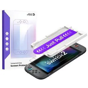 ViewSonic 2-Pack Tempered Glass Screen Protector for Switch 2, Place & Pull Guide Frame for Effortless Installation, Ultra Clear 9H+ Hardness, Anti Fingerprint, Shatter Resistant Switch2 Accessories ViewSonic 2-Pack Tempered Glass Screen Protector for Switch 2, Place & Pull Guide Frame for Effortless Installation, Ultra Clear 9H+ Hardness, Anti Fingerprint, Shatter Resistant Switch2 Accessories