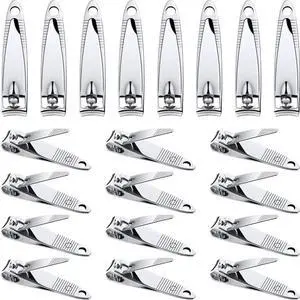 20 Pieces Stainless Steel Nail Clippers Set Fingernail and Toenail Clipper Portable Sturdy Nail Clippers for Men and Women 20 Pieces Stainless Steel Nail Clippers Set Fingernail and Toenail Clipper Portable Sturdy Nail Clippers for Men and Women