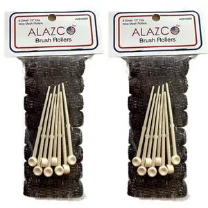 16 pc Vintage Style Hair Roller Mini Small Brush Rollers Mesh Curlers Bristles 2"x 1/2" Flexible Locking Pins Small Curls Short Hair 16 pc Vintage Style Hair Roller Mini Small Brush Rollers Mesh Curlers Bristles 2"x 1/2" Flexible Locking Pins Small Curls Short Hair