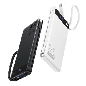 2Pack-10000mAh 22.5W Portable Charger Power Bank,Built-in Cables,WH&BLK | 4 Outputs & 2 Inputs | 22.5W Fast charging | LED display | Slim Battery Pack for iPhone, Samsung Galaxy, Android 2Pack-10000mAh 22.5W Portable Charger Power Bank,Built-in Cables,WH&BLK | 4 Outputs & 2 Inputs | 22.5W Fast charging | LED display | Slim Battery Pack for iPhone, Samsung Galaxy, Android