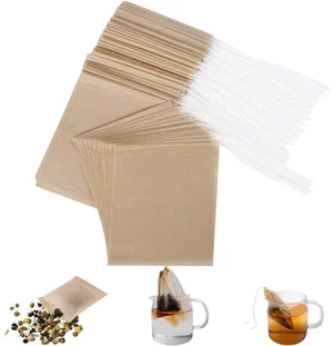 Disposable Tea Filter Bags for Loose Tea, Wood Pulp Material, Biodegradable and Compostable, Unbleached Empty Tea Infuser Sachets with Drawstring, 100 Pack (3.2inch x 4.0inch) Disposable Tea Filter Bags for Loose Tea, Wood Pulp Material, Biodegradable and Compostable, Unbleached Empty Tea Infuser Sachets with Drawstring, 100 Pack (3.2inch x 4.0inch)