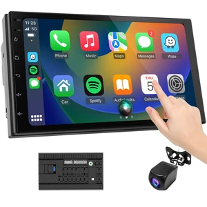 2 Din Car Radio with Wireless CarPlay & Android Auto, 7 Inch Touchscreen Car Stereo with Mirror Link,Android 13,Voice Control, FM/AM/RDS, 25 Sets UI Fit All Cars,with Rear View Camera (2+64GB) 2 Din Car Radio with Wireless CarPlay & Android Auto, 7 Inch Touchscreen Car Stereo with Mirror Link,Android 13,Voice Control, FM/AM/RDS, 25 Sets UI Fit All Cars,with Rear View Camera (2+64GB)