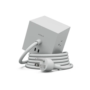 Square 1 Gotland Gray Power Strip Cube, 5.9ft, 3 Outlets, 2 USB-C Gotland Gray magnetic power cube, fast USB-C 30W charging; ideal for studios and Scandinavian desks Square 1 Gotland Gray Power Strip Cube, 5.9ft, 3 Outlets, 2 USB-C Gotland Gray magnetic power cube, fast USB-C 30W charging; ideal for studios and Scandinavian desks