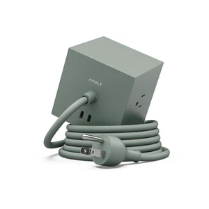 Square 1 Oak Green Power Strip Cube, 5.9ft, 3 Outlets, 2 USB-C Oak Green magnetic power cube, fast USB-C 30W charging; ideal for home offices and calm workspaces Square 1 Oak Green Power Strip Cube, 5.9ft, 3 Outlets, 2 USB-C Oak Green magnetic power cube, fast USB-C 30W charging; ideal for home offices and calm workspaces