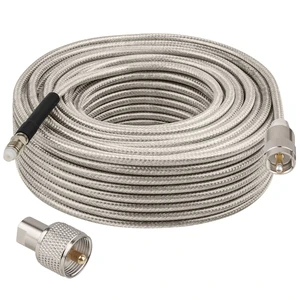 CB Coax Cable 100FT, RG8X FME Female to UHF PL-259 Male with FME Male to PL-259 Adapter, Low Loss RF Coaxial Cable for Antenna, CB Radio, Ham Radio, Marine, Mobile, and GPS Systems CB Coax Cable 100FT, RG8X FME Female to UHF PL-259 Male with FME Male to PL-259 Adapter, Low Loss RF Coaxial Cable for Antenna, CB Radio, Ham Radio, Marine, Mobile, and GPS Systems