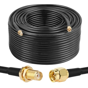 SMA Cable, SMA Male to SMA Female Cables 150 FT RG58 SMA Extension Cable for SDR Equipment Antenna Ham Radio,3G 4G LTE Antenna,ADS-B,GPS and etc SMA Cable, SMA Male to SMA Female Cables 150 FT RG58 SMA Extension Cable for SDR Equipment Antenna Ham Radio,3G 4G LTE Antenna,ADS-B,GPS and etc