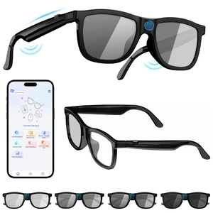 AI Smart Glasses with Electrochromic Lenses, Open Ear Music& Calls Adjustable Tint Sunglasses, Driving,Travel and Daily Use, Bluetooth 5.4, AI Translation, Premium Tech Gadget Gift for Men AI Smart Glasses with Electrochromic Lenses, Open Ear Music& Calls Adjustable Tint Sunglasses, Driving,Travel and Daily Use, Bluetooth 5.4, AI Translation, Premium Tech Gadget Gift for Men