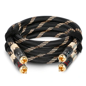 Audiophile Series 9.8ft/3m Locking 2RCA Cable, Secure-Fit Connection Heavy-duty 10mm noise-damping jacket, 24K gold-plated locking plugs, low-loss signal path, high-end turntables and preamps Audiophile Series 9.8ft/3m Locking 2RCA Cable, Secure-Fit Connection Heavy-duty 10mm noise-damping jacket, 24K gold-plated locking plugs, low-loss signal path, high-end turntables and preamps
