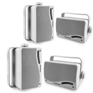 3.5" Outdoor Bluetooth Speakers Wired Waterproof, 400W 3 Way Upgrade Premium Wall Mount Speakers, Durable Mountable Loud Sound System for Patio Indoor Deck Garage (White 2 Pairs) 3.5" Outdoor Bluetooth Speakers Wired Waterproof, 400W 3 Way Upgrade Premium Wall Mount Speakers, Durable Mountable Loud Sound System for Patio Indoor Deck Garage (White 2 Pairs)