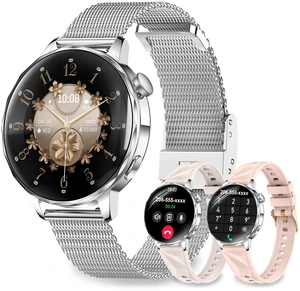 Smart Watches for Women, 1.27'' Smartwatches (Answer/Make Calls) Compatible with iPhone/Android Phones, IP68 Waterproof Fitness Tracker Watch with Sleep Monitor, 100+ Sports Modes (Silver) Smart Watches for Women, 1.27'' Smartwatches (Answer/Make Calls) Compatible with iPhone/Android Phones, IP68 Waterproof Fitness Tracker Watch with Sleep Monitor, 100+ Sports Modes (Silver)